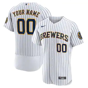 mens nike white milwaukee brewers alternate authentic custo